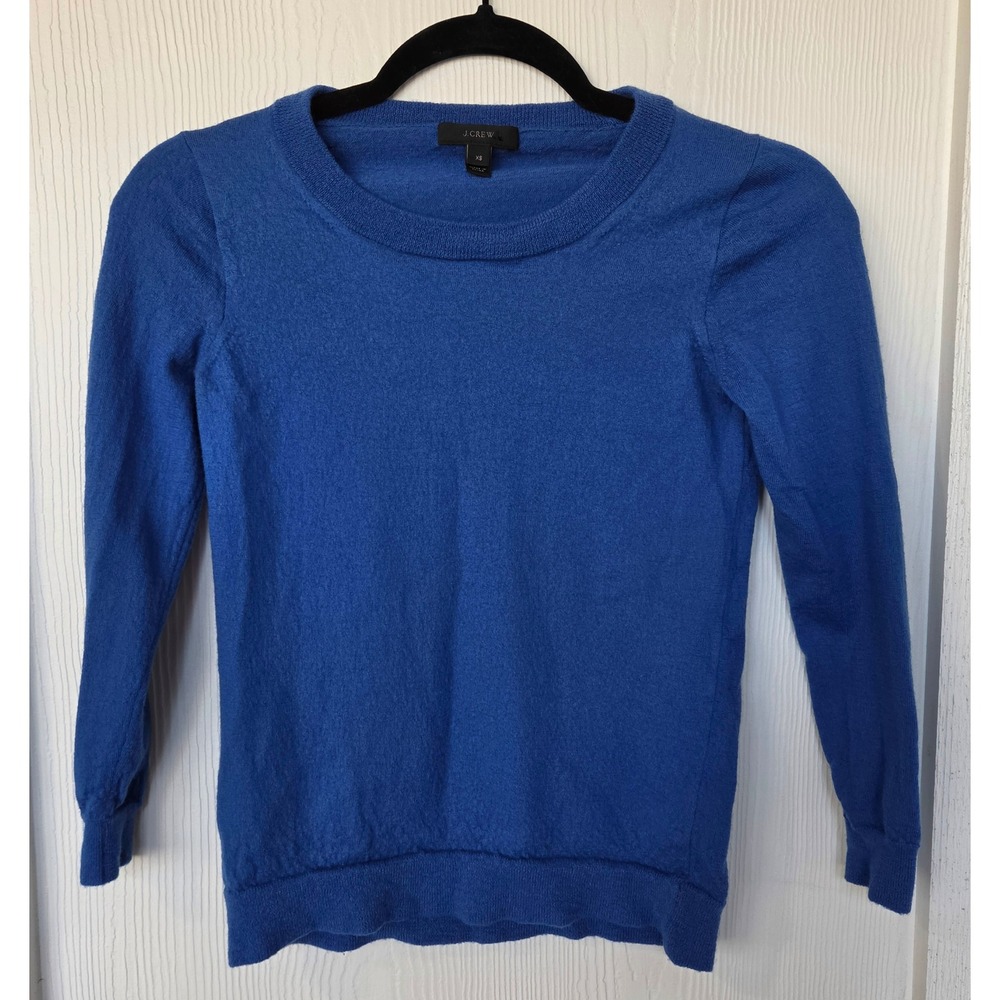 100% Merino Wool Crewneck Knit Sweater XS Preppy Old Money Quiet Luxury Academia
